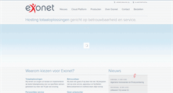 Desktop Screenshot of exonet.nl